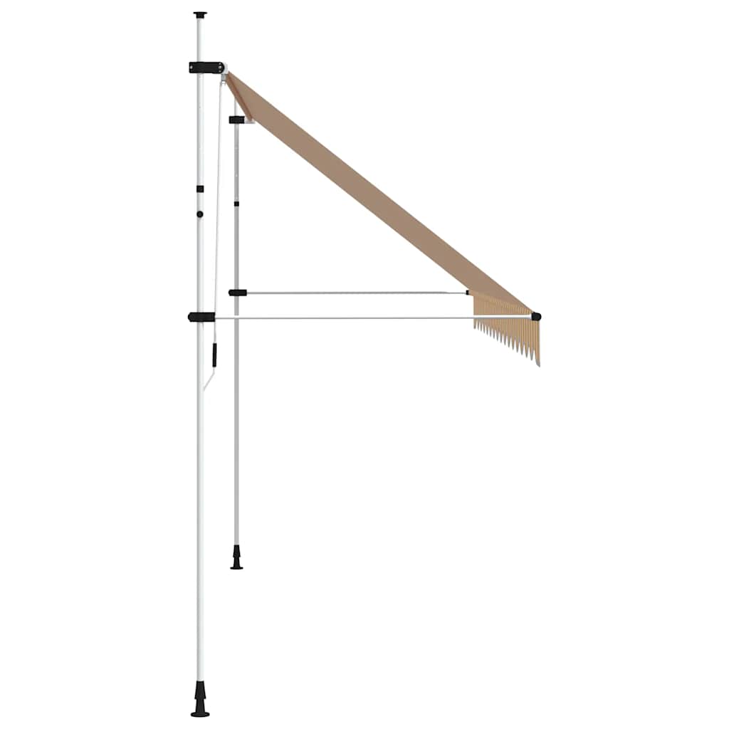 Rankiniu būdu ištraukiama markizė, oranžiniai/balti dryžiai, 400cm