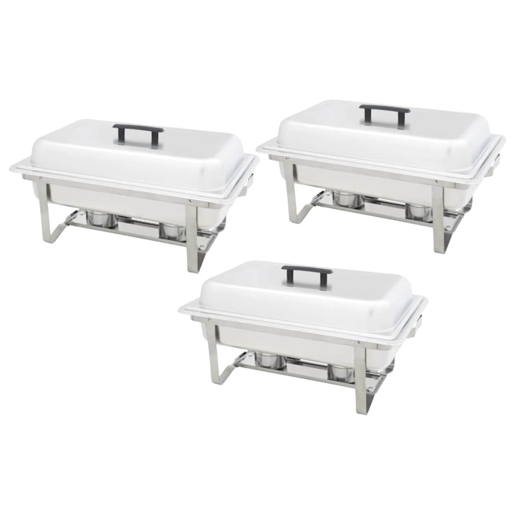 3-piece chafing dish set, stainless steel