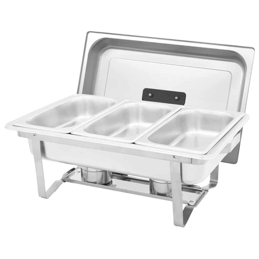 3-piece chafing dish set, stainless steel