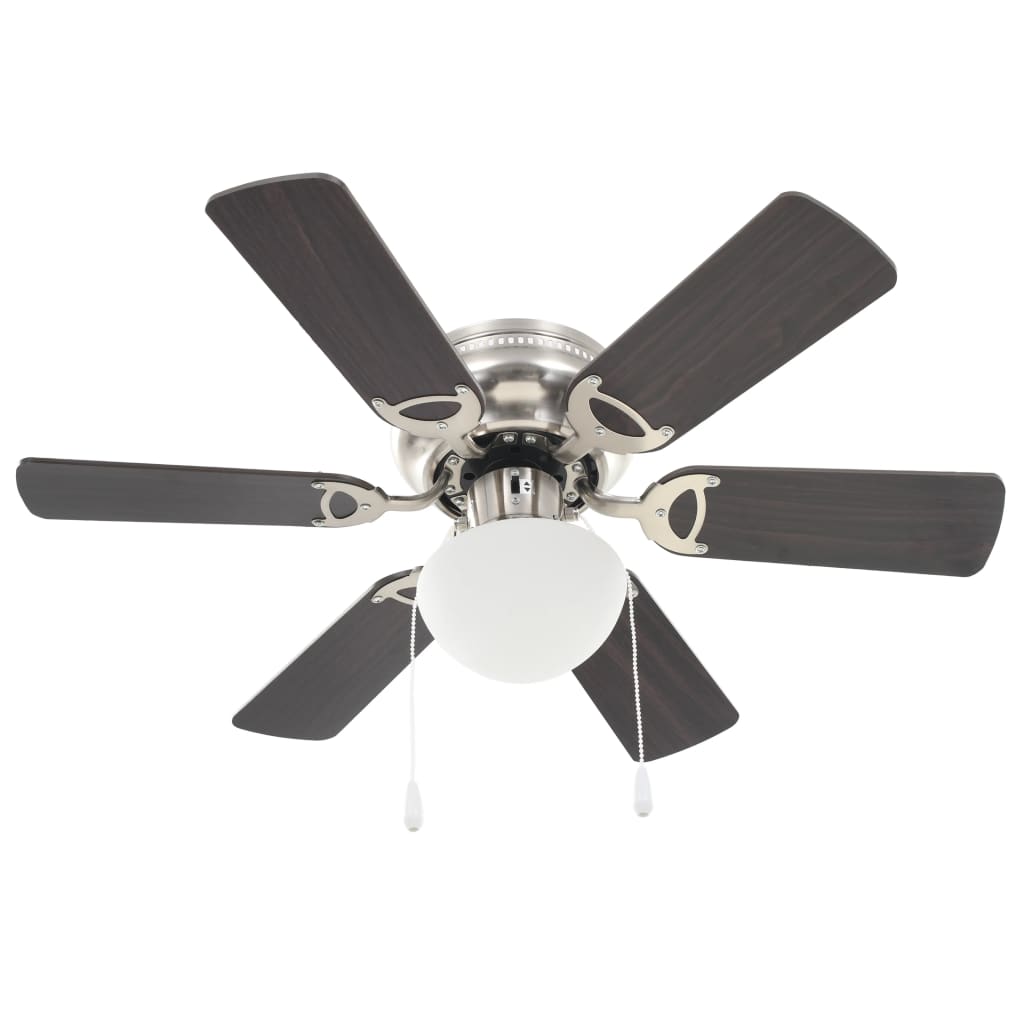 Greznas griestu ventilators ar gaismekli, 82 cm, tumši brūns