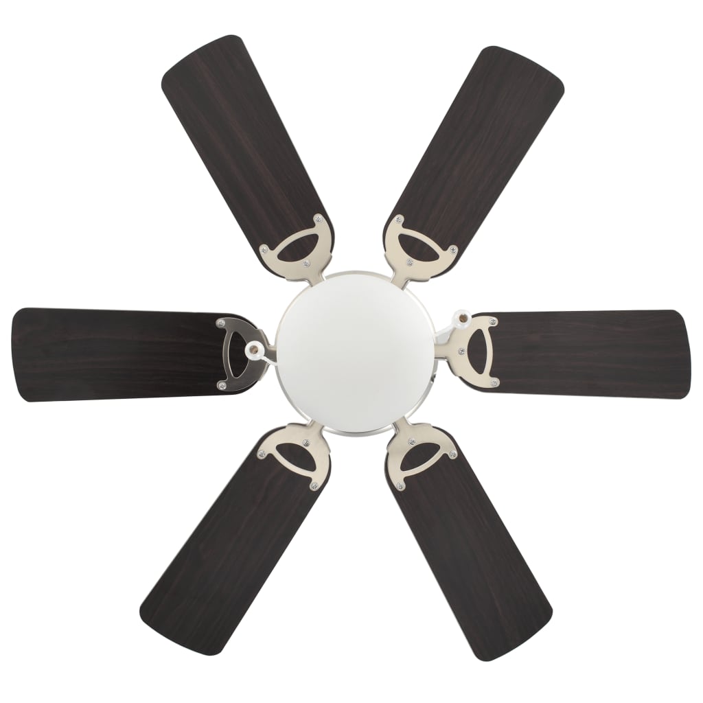Greznas griestu ventilators ar gaismekli, 82 cm, tumši brūns