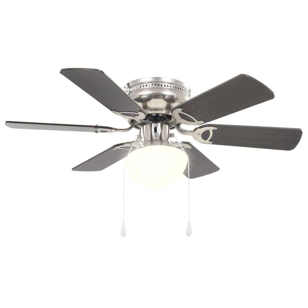 Greznas griestu ventilators ar gaismekli, 82 cm, tumši brūns