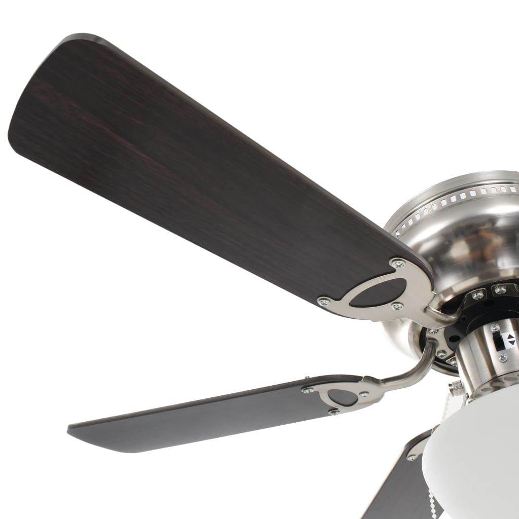 Greznas griestu ventilators ar gaismekli, 82 cm, tumši brūns