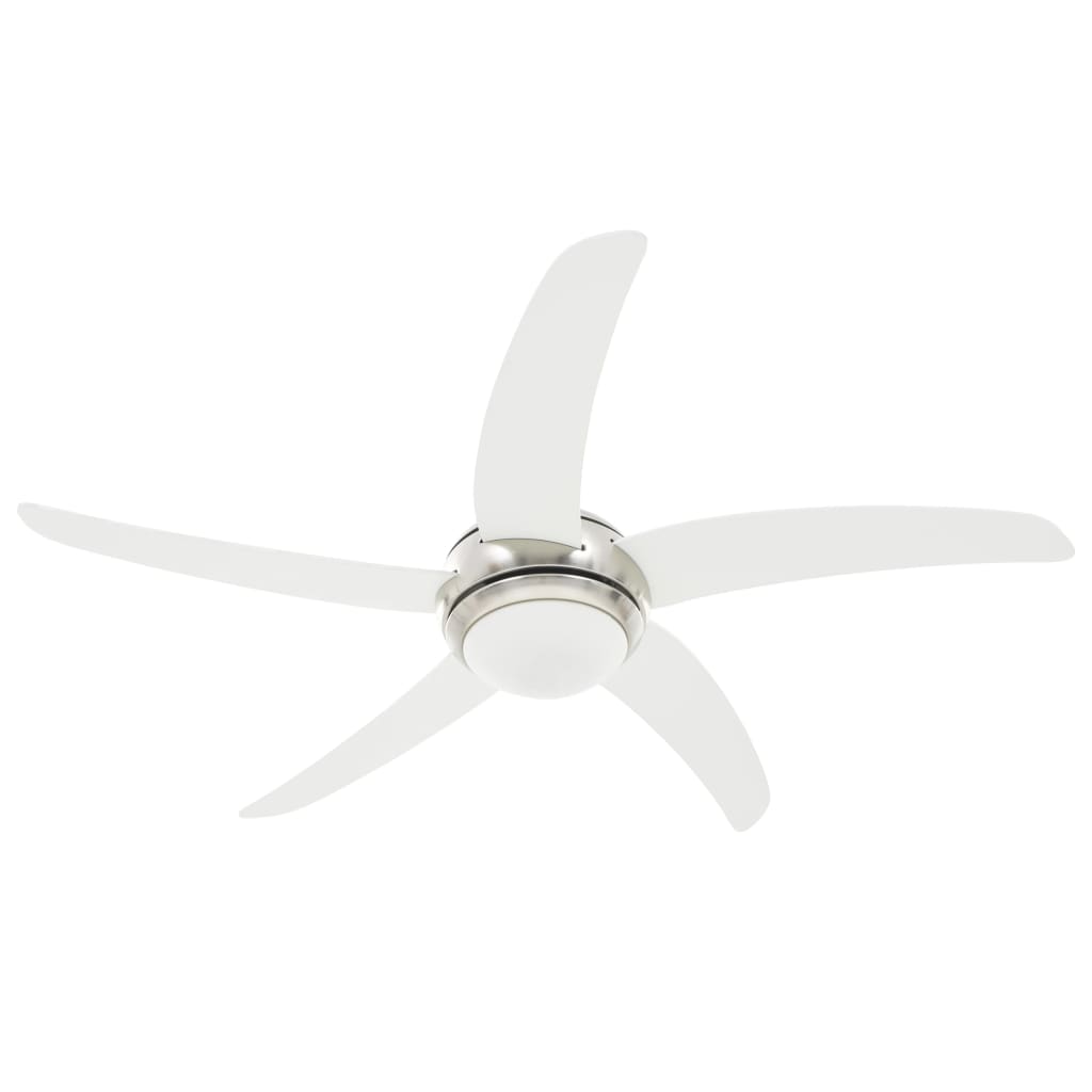 Dekoratīvs griestu ventilators ar gaismu, 128cm, balts