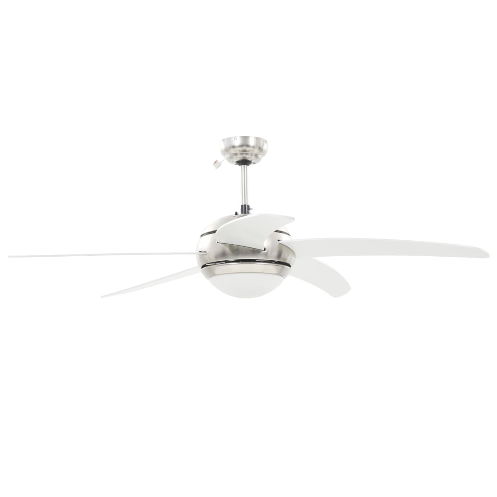 Dekoratīvs griestu ventilators ar gaismu, 128cm, balts