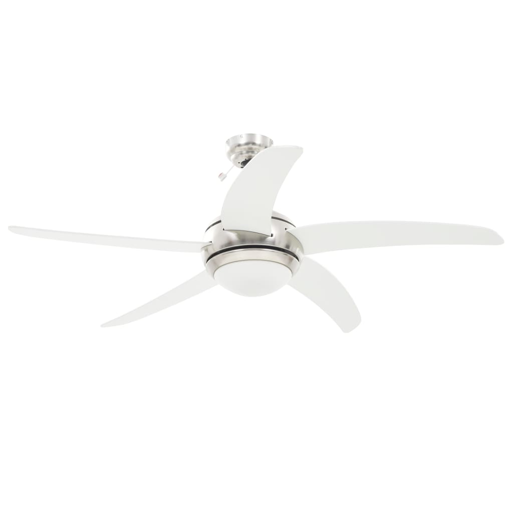 Dekoratīvs griestu ventilators ar gaismu, 128cm, balts
