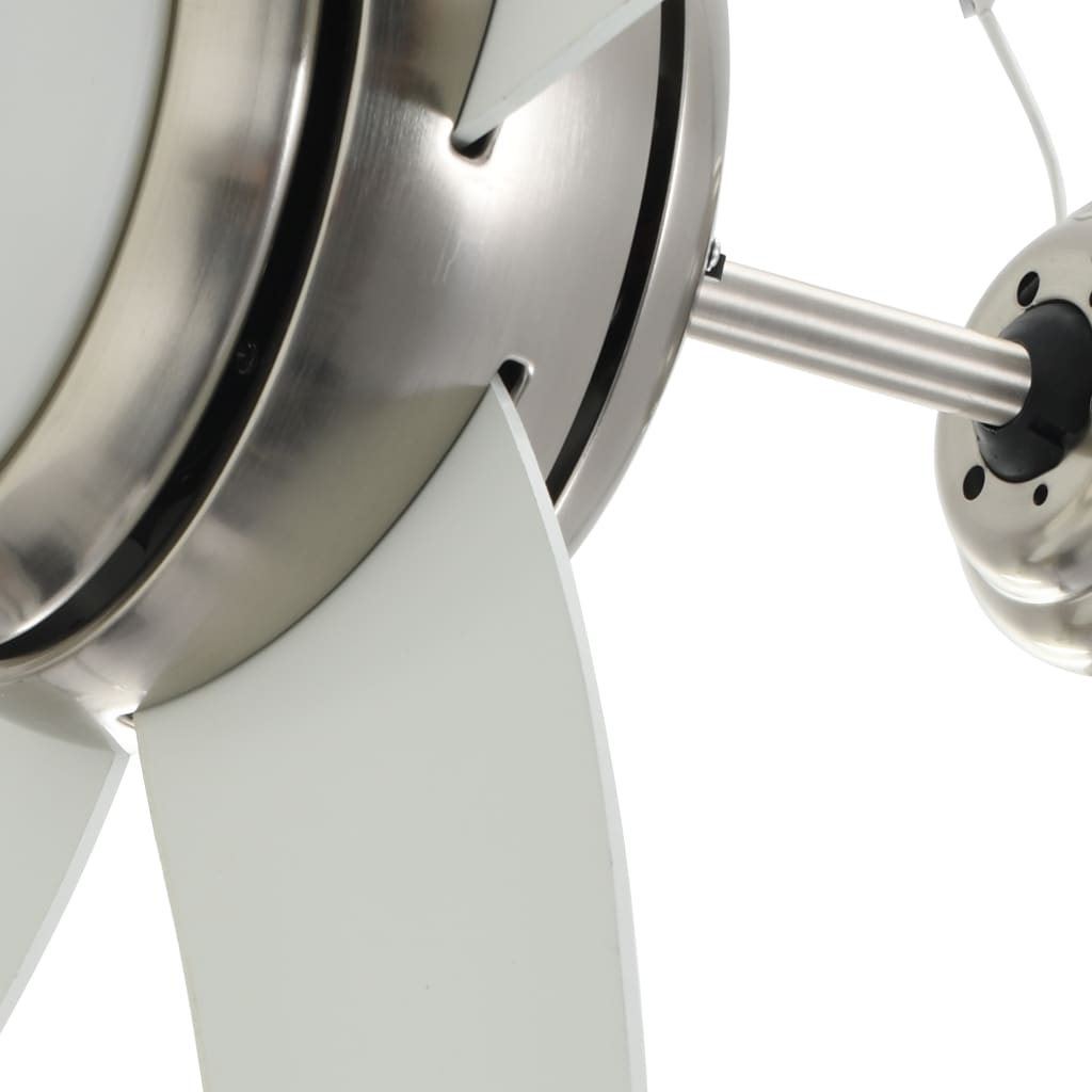 Dekoratīvs griestu ventilators ar gaismu, 128cm, balts