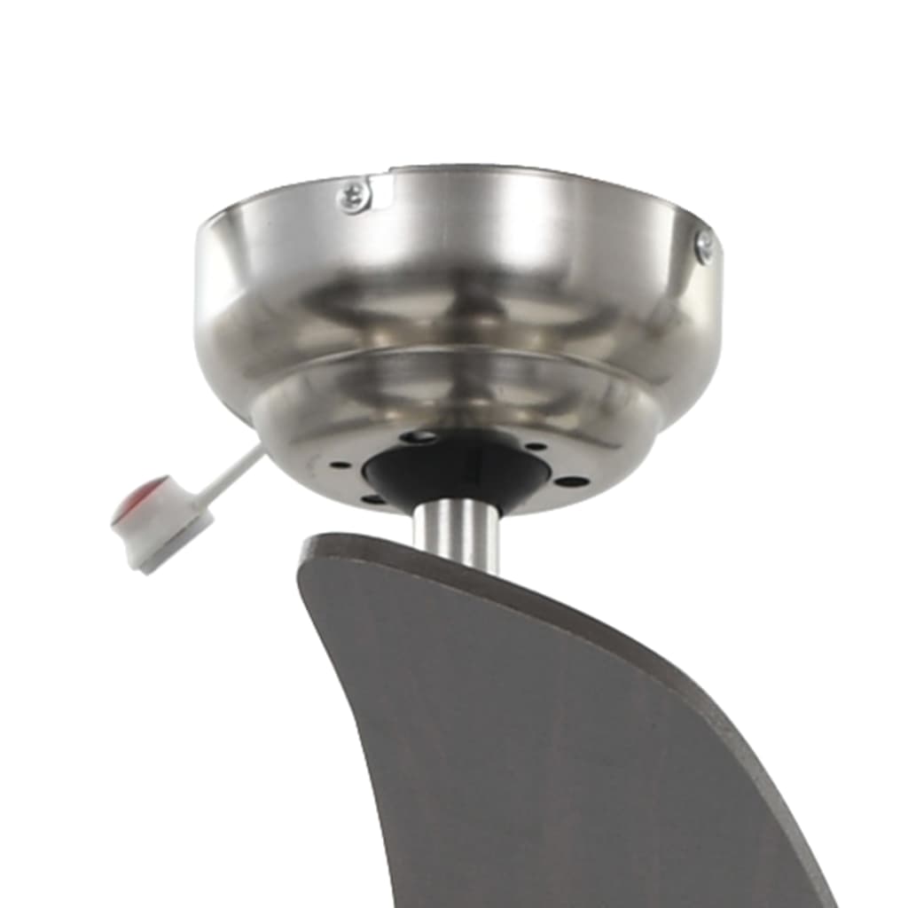 Ornate ceiling fan with light, 128cm, brown