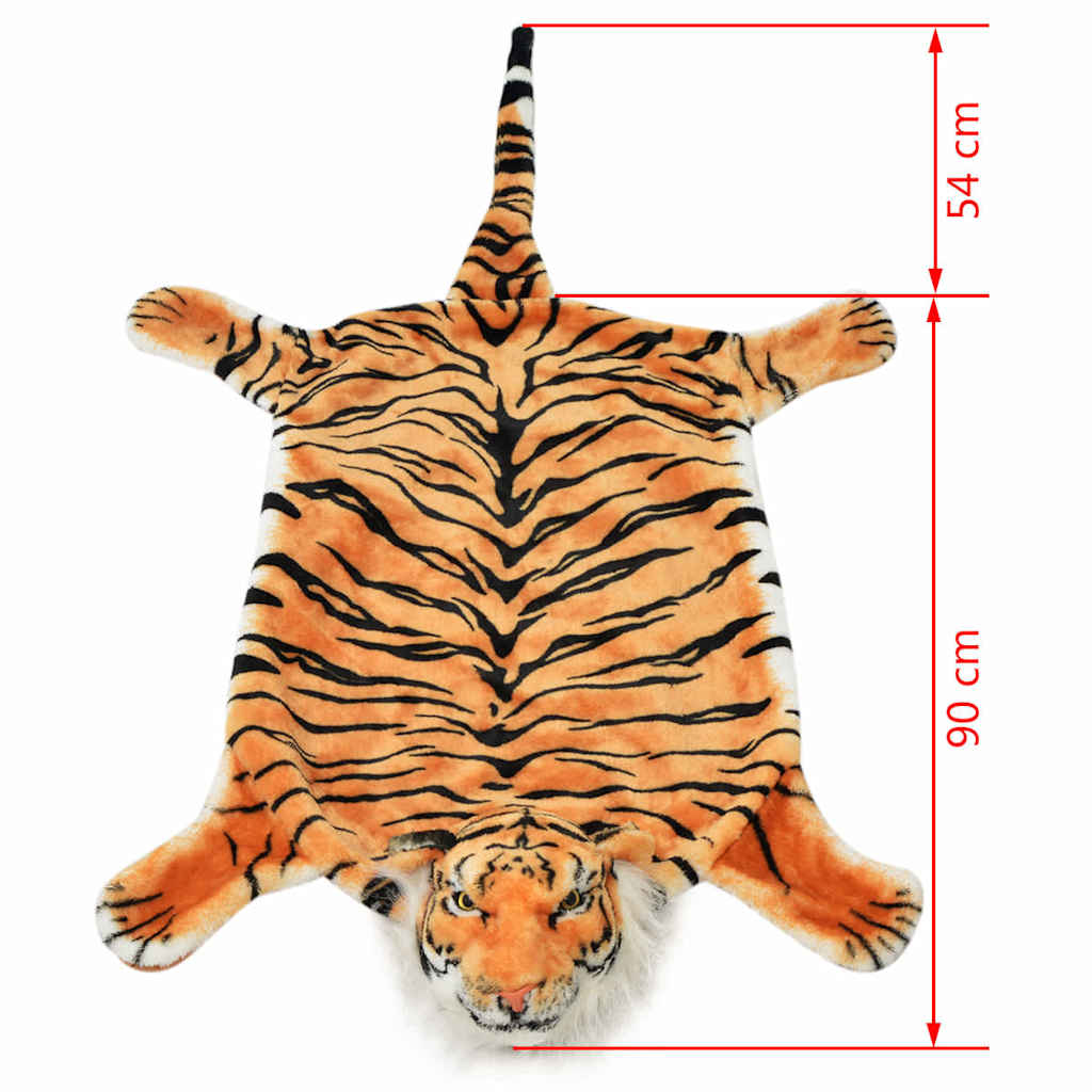 Kilimas tigras, pliušinis, 144 cm, rudas