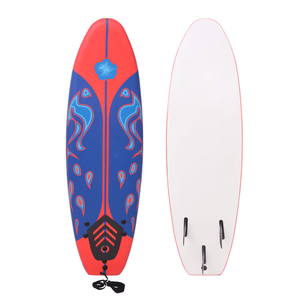 Surfboard, blue and red, 170 cm