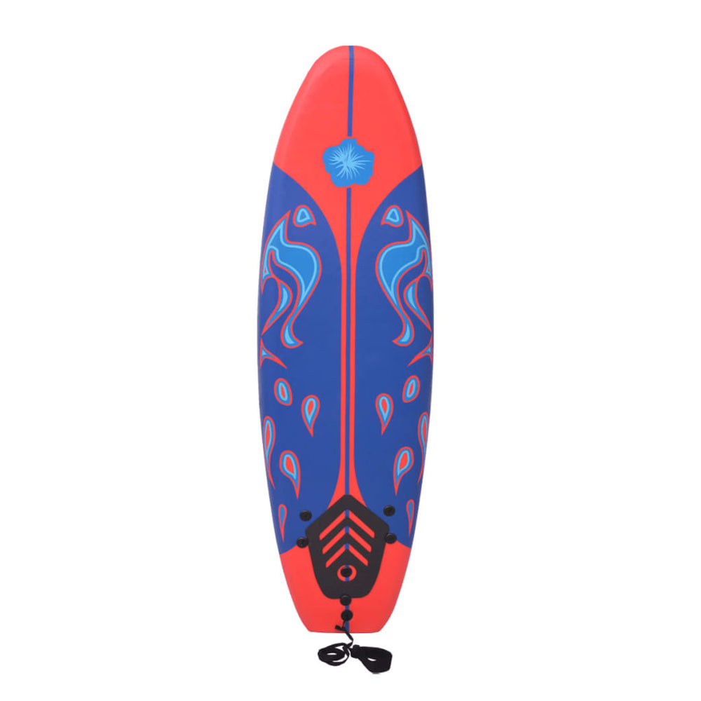 Surfboard, blue and red, 170 cm