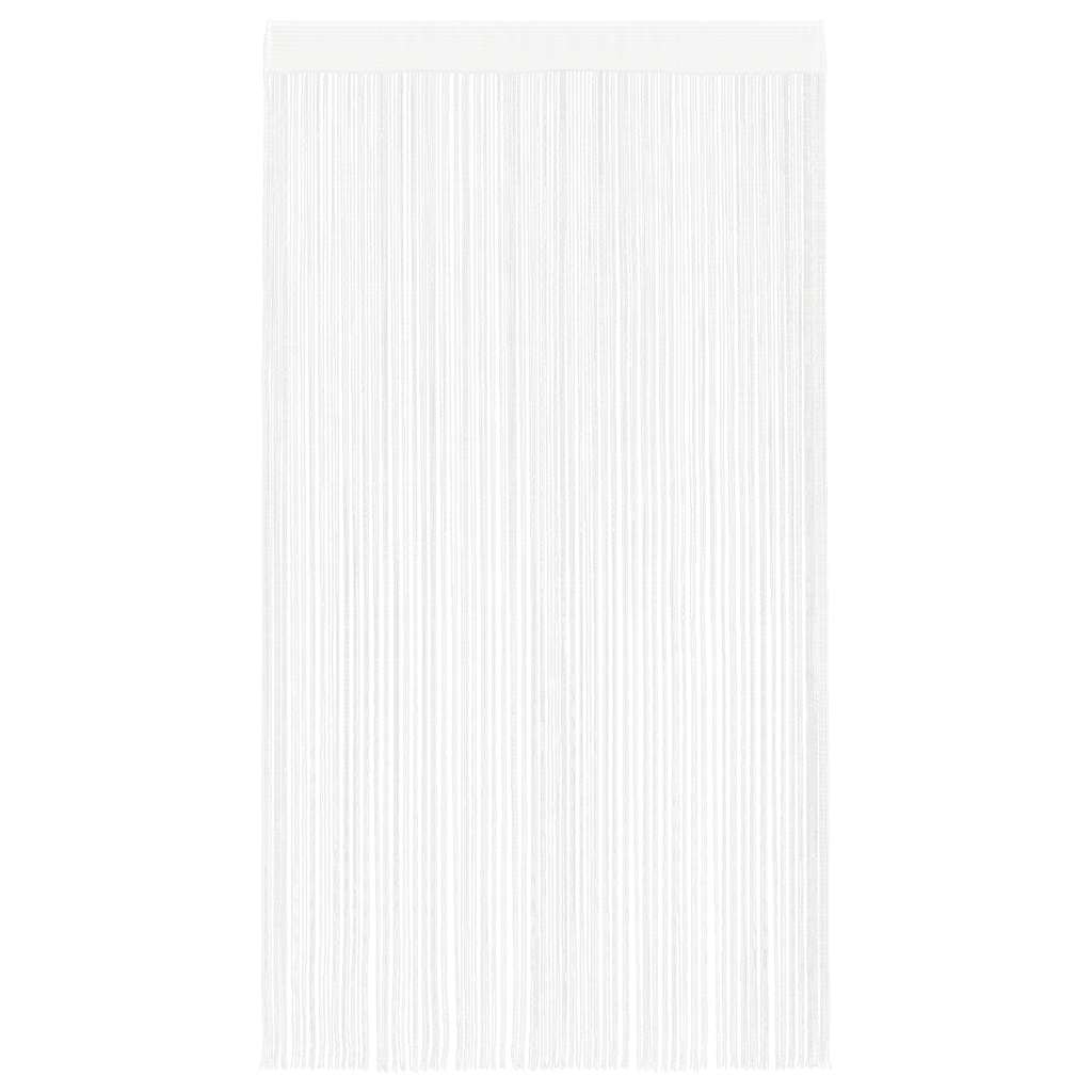 String curtains, 2 pcs., 140x250cm, white