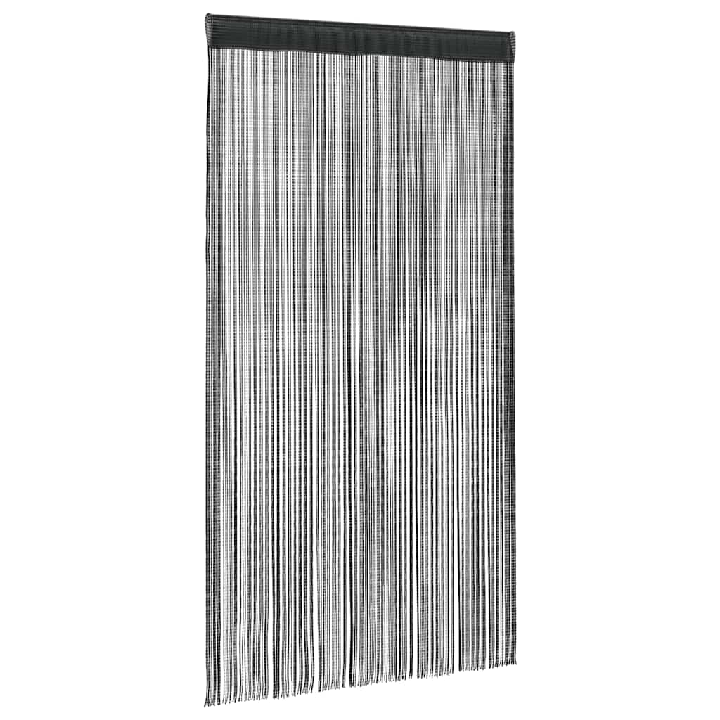 Virvelinės užuolaidos, 2vnt., 100x250cm, juodos spalvos