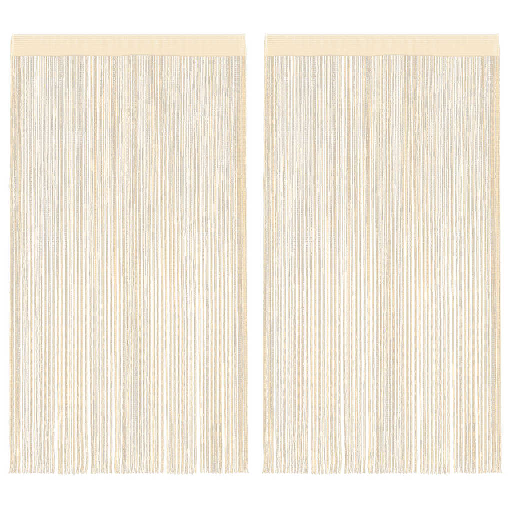 Virvelinės užuolaidos, 2vnt., 100x250cm, kreminės spalvos