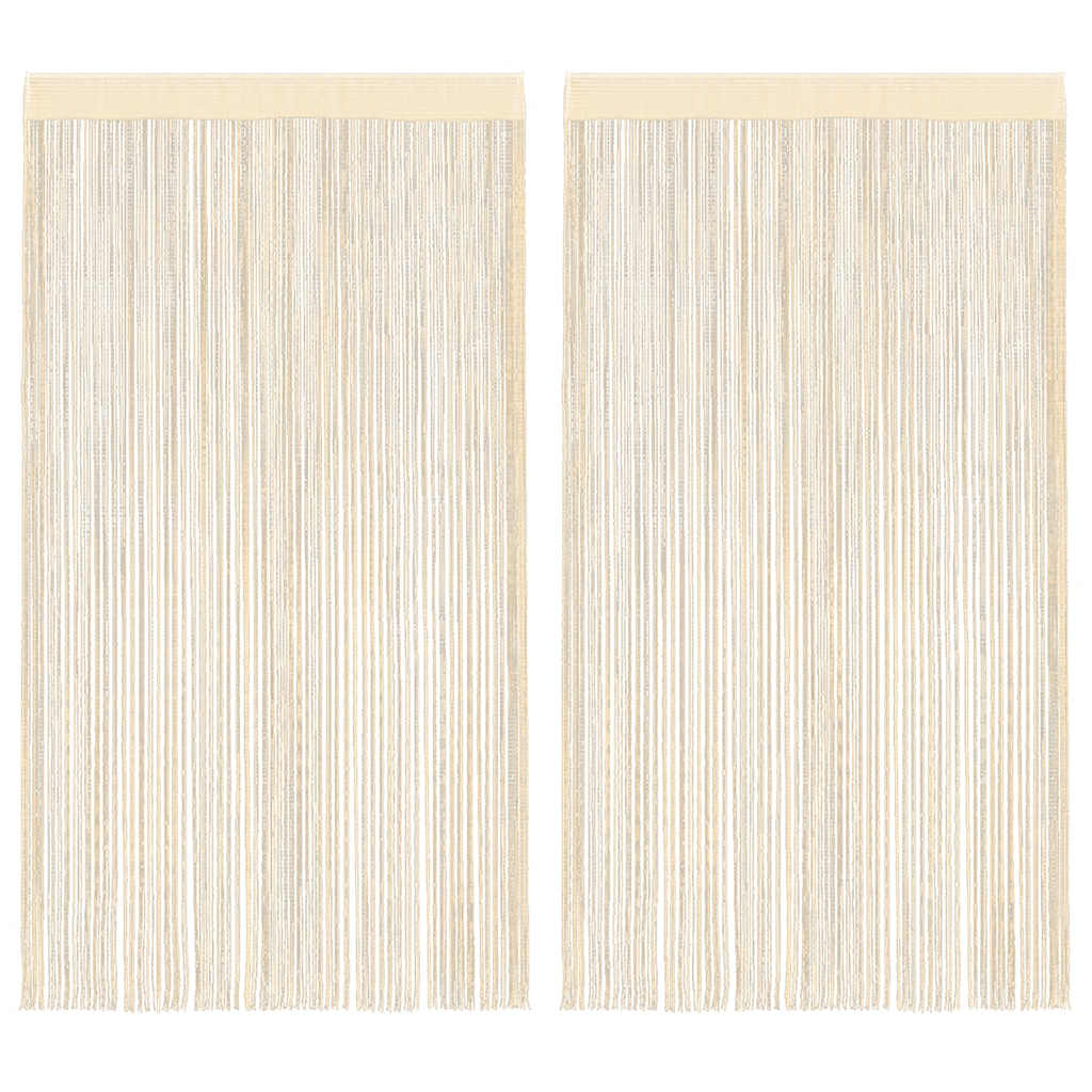 Virvelinės užuolaidos, 2vnt., 140x250cm, kreminės spalvos