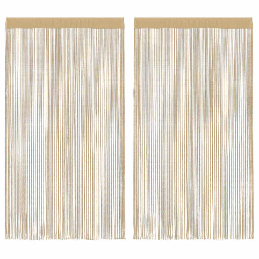 Virvelinės užuolaidos, 2vnt., 100x250cm, smėlio spalvos