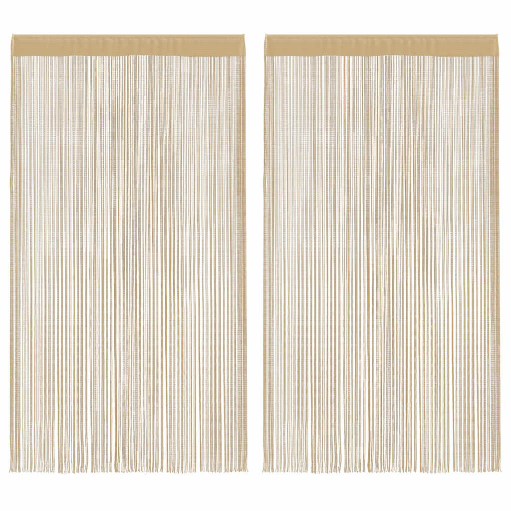 Virvelinės užuolaidos, 2vnt., 100x250cm, smėlio spalvos