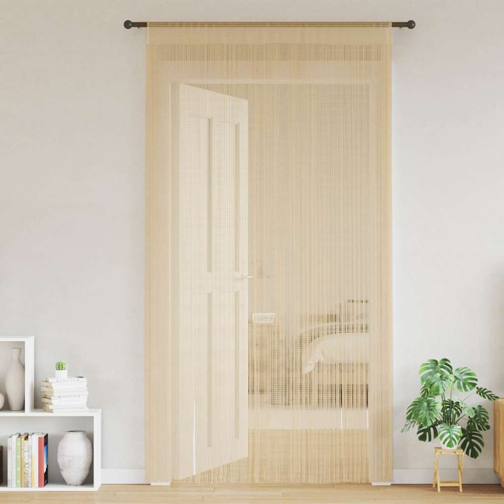 Virvelinės užuolaidos, 2vnt., 140x250cm, smėlio spalvos