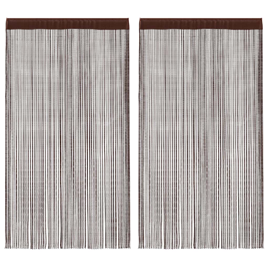 Virvelinės užuolaidos, 2vnt., 100x250cm, rudos spalvos