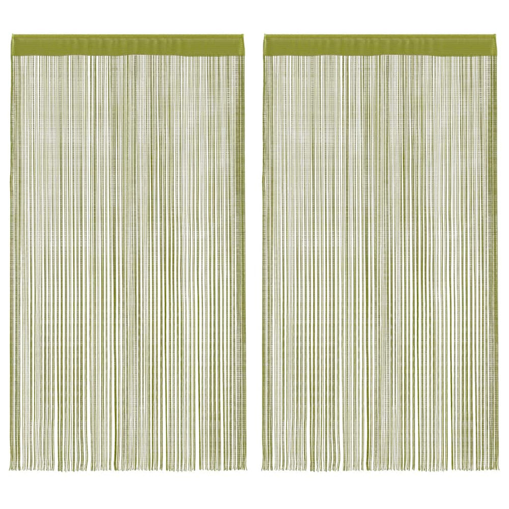Virvelinės užuolaidos, 2vnt., 100x250cm, žalios spalvos