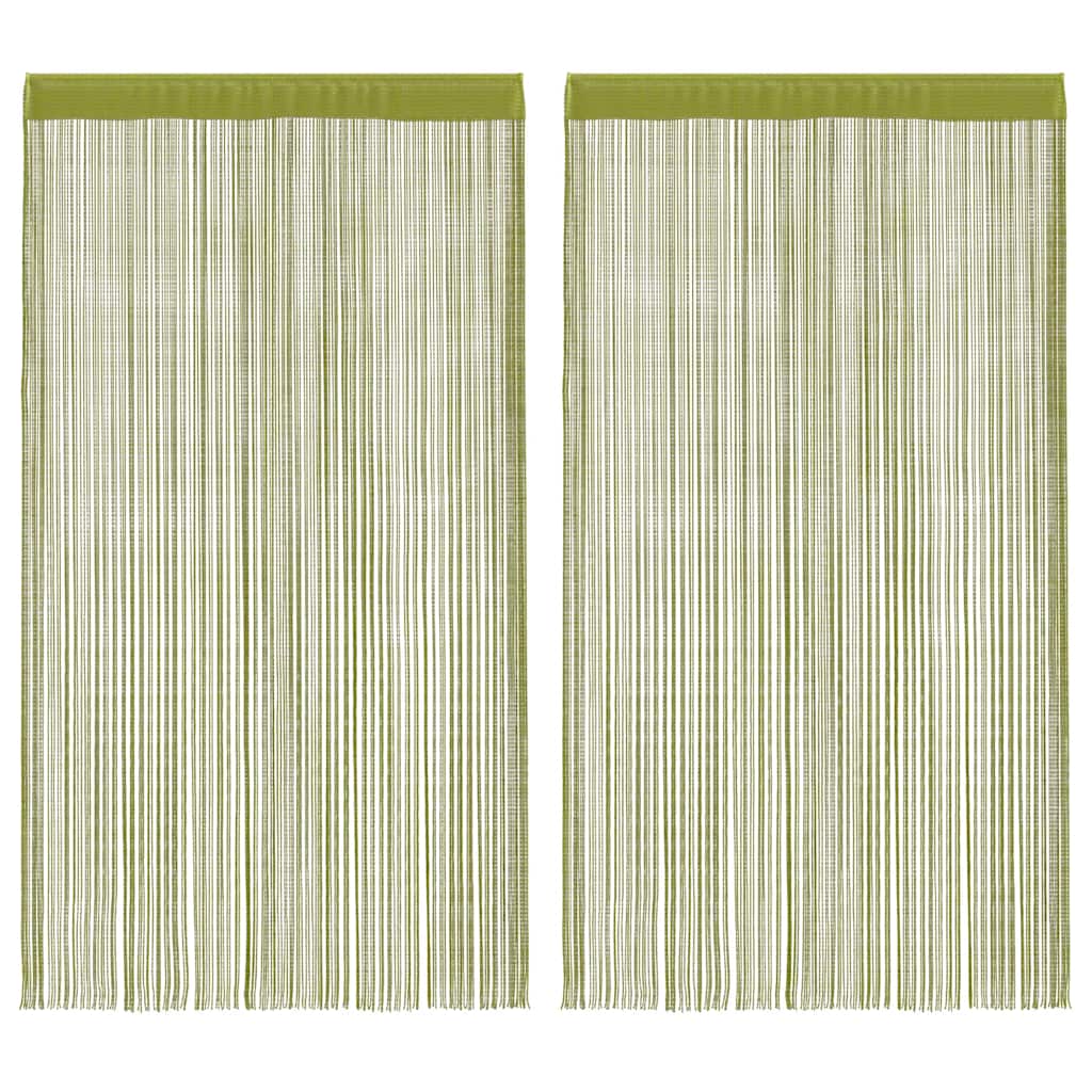 Virvelinės užuolaidos, 2vnt., 140x250cm, žalios spalvos