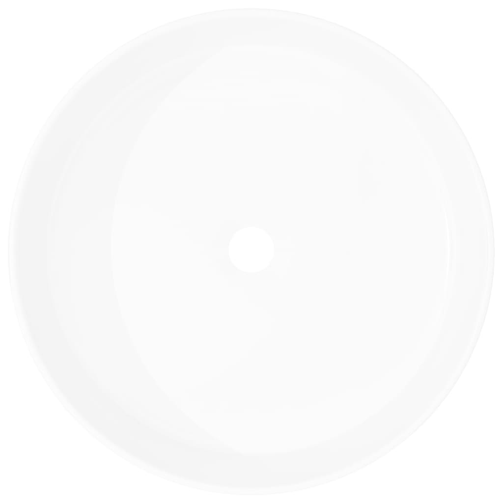 Basin, round, ceramic, white, 40 x 15 cm