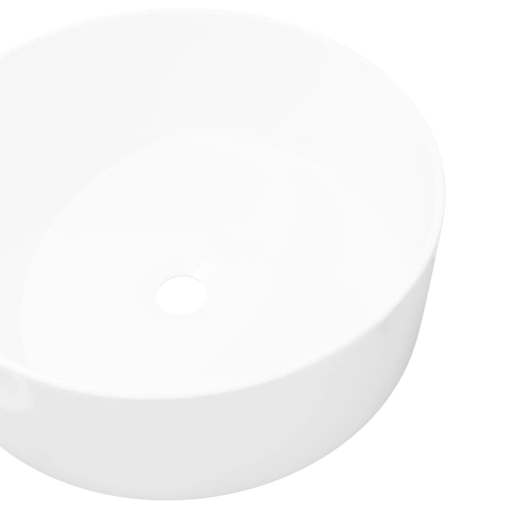 Basin, round, ceramic, white, 40 x 15 cm