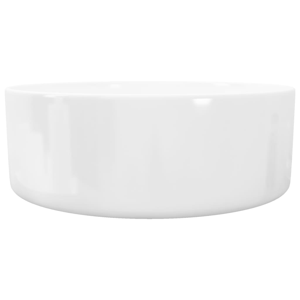 Basin, round, ceramic, white, 40 x 15 cm