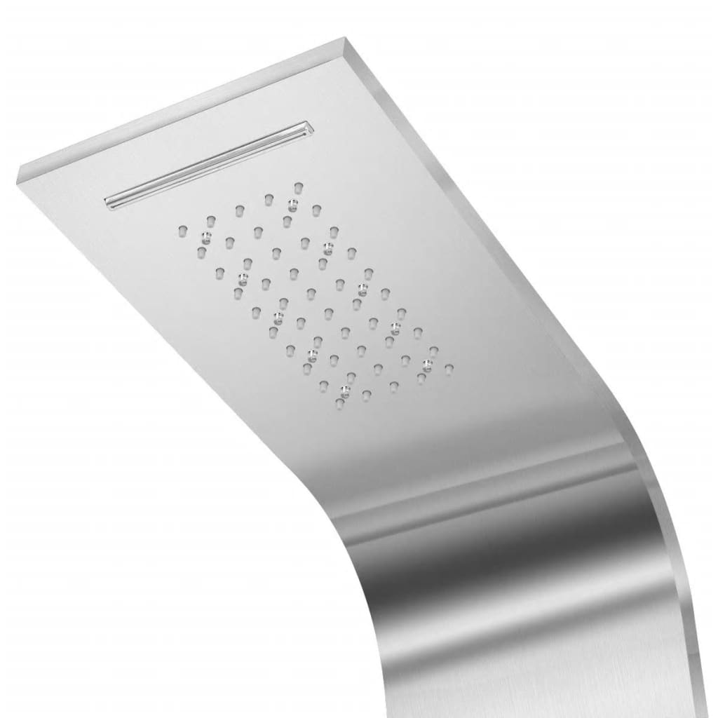 Shower system, stainless steel, curved shape