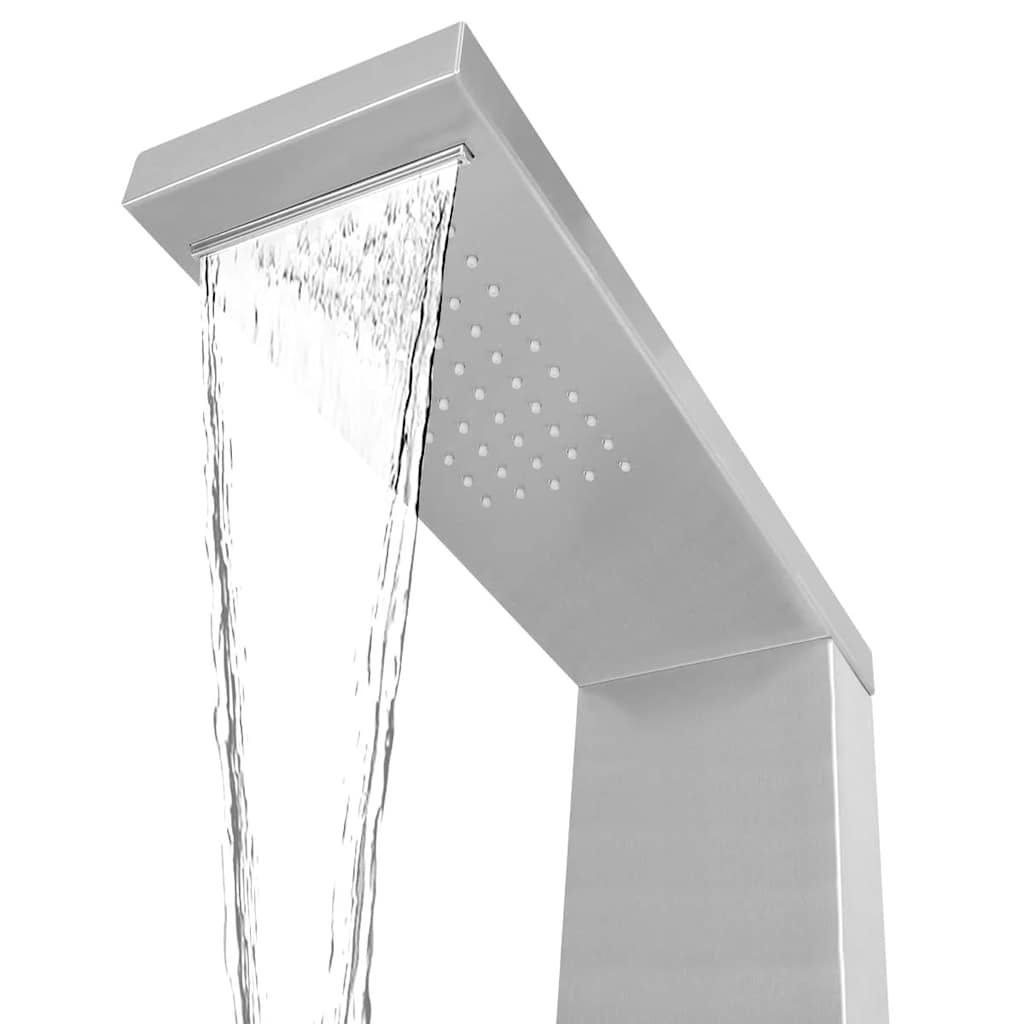 Shower system, stainless steel, square