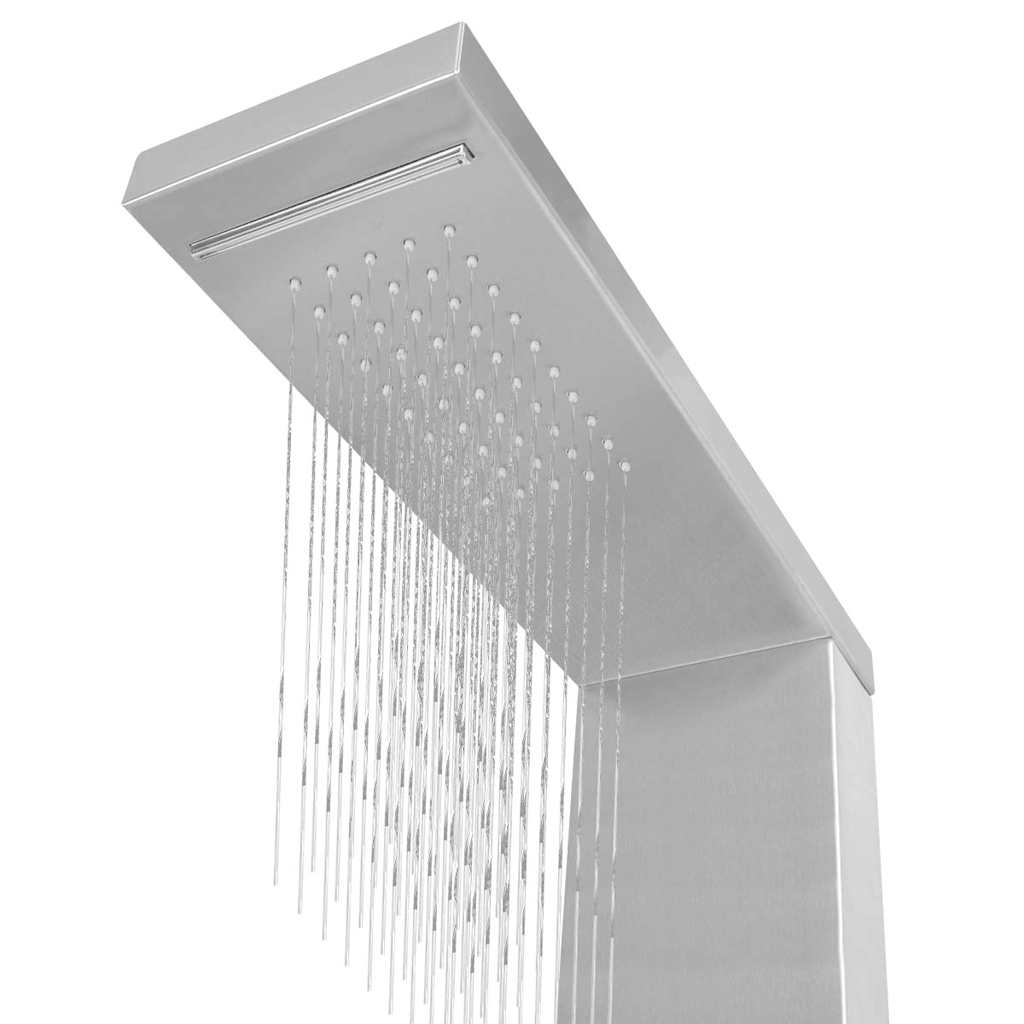 Shower system, stainless steel, square