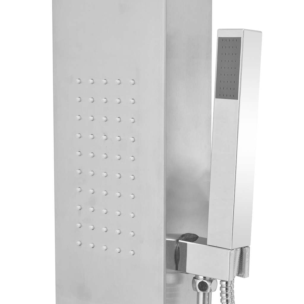 Shower system, stainless steel, square