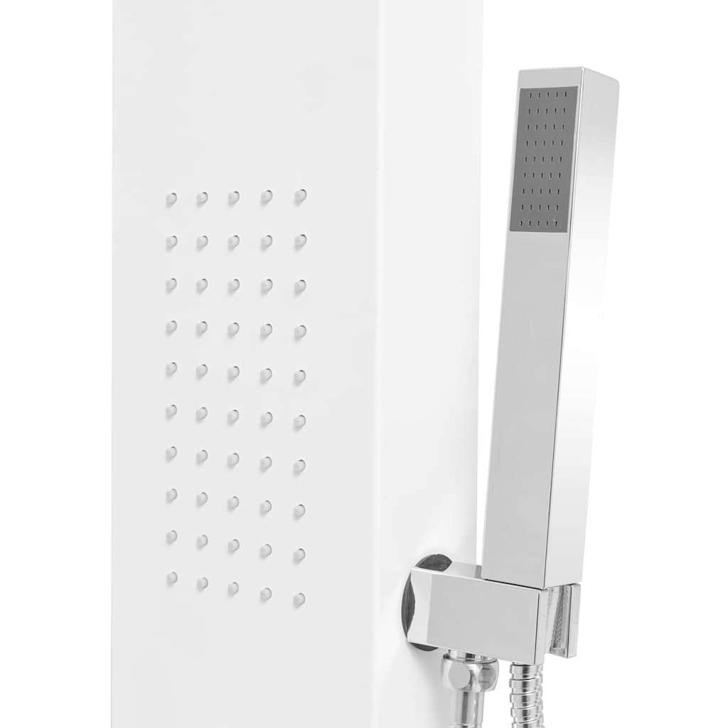 Shower system, aluminium, matt white