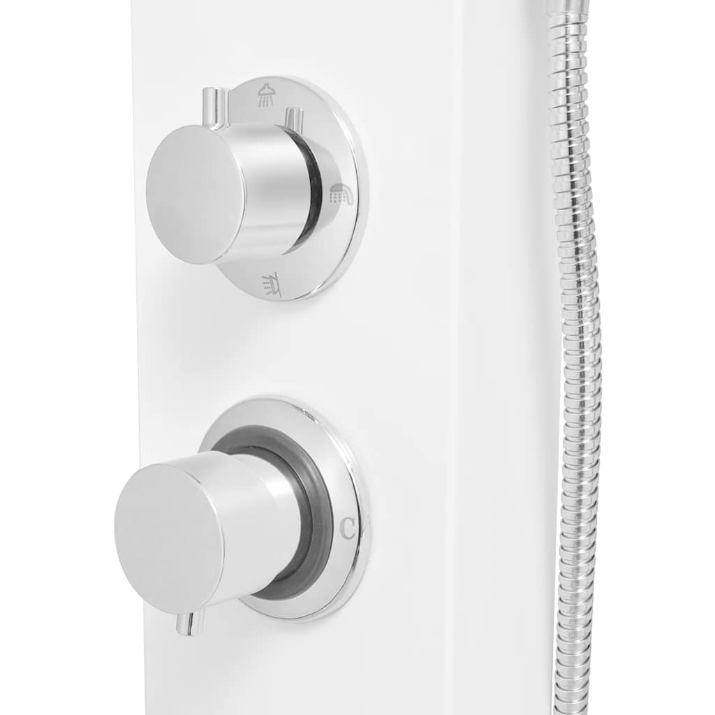 Shower system, aluminium, matt white