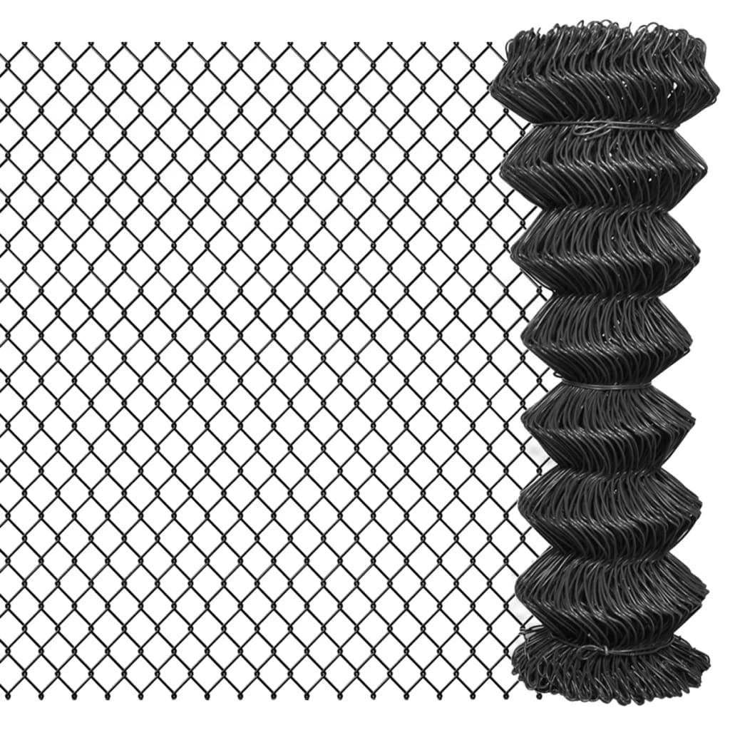 Mesh fence, gray, 25x1.25m, steel