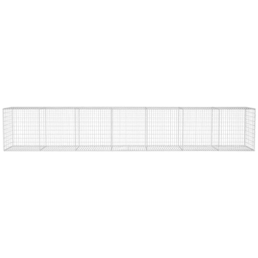 Gabion wall with cover, 600x50x100cm, galvanized steel