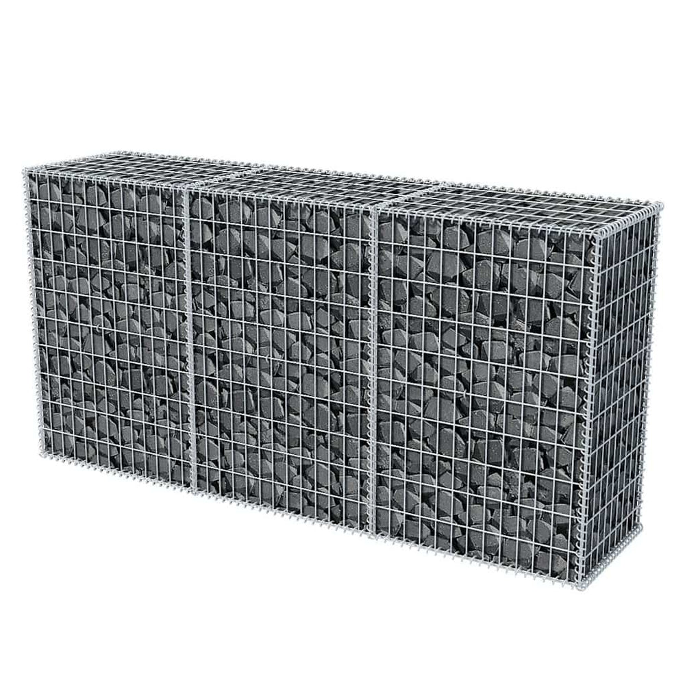 Gabion basket, 200x50x100cm, galvanized steel