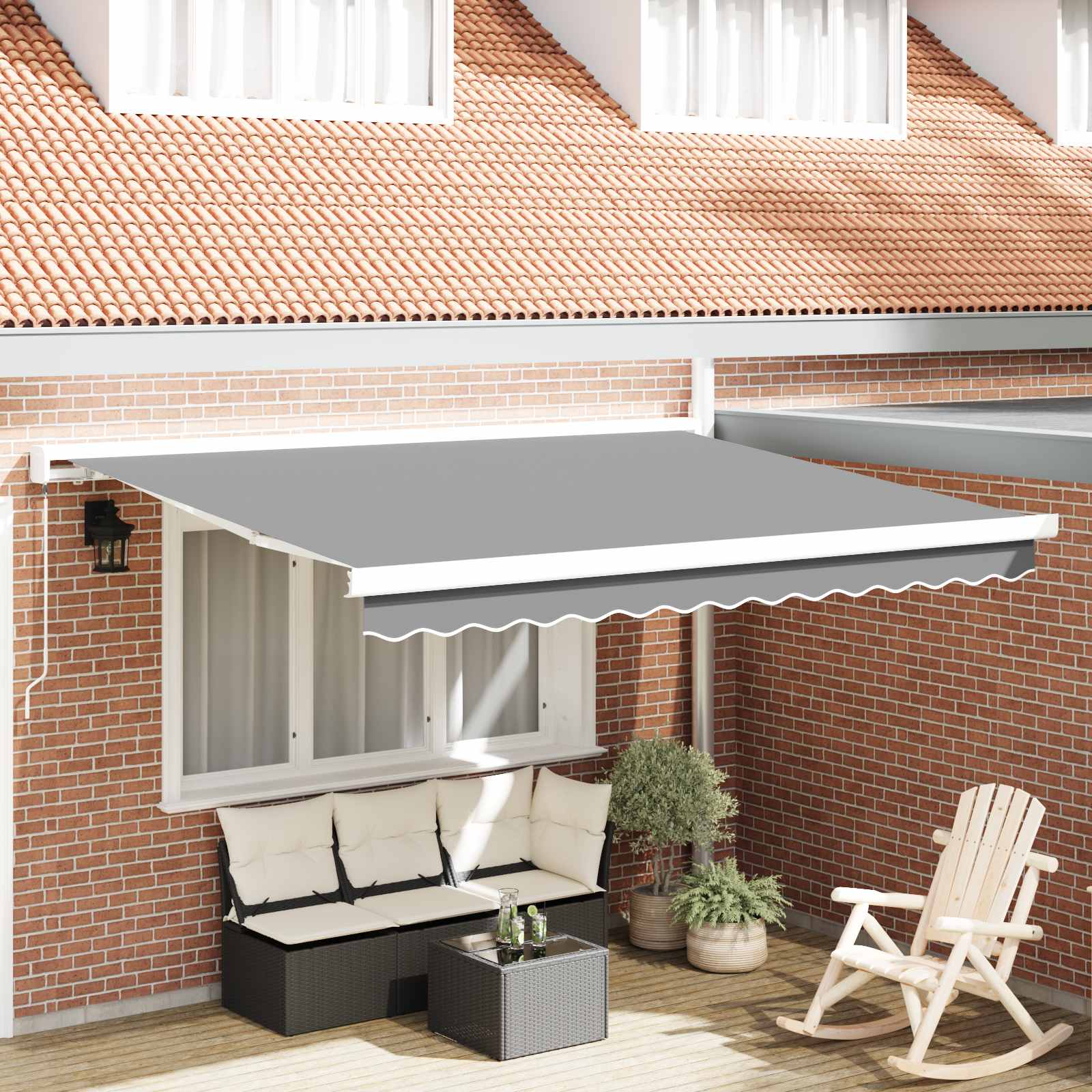 Markizės rėmas Balta 350 x 250 cm Aliuminis