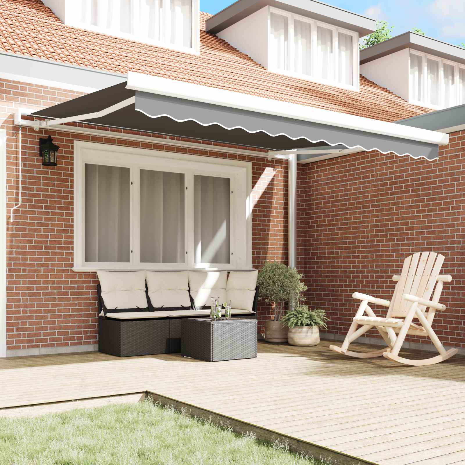 Markizės rėmas Balta 350 x 250 cm Aliuminis