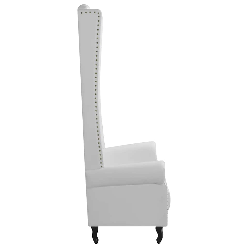 Chair, white, faux leather