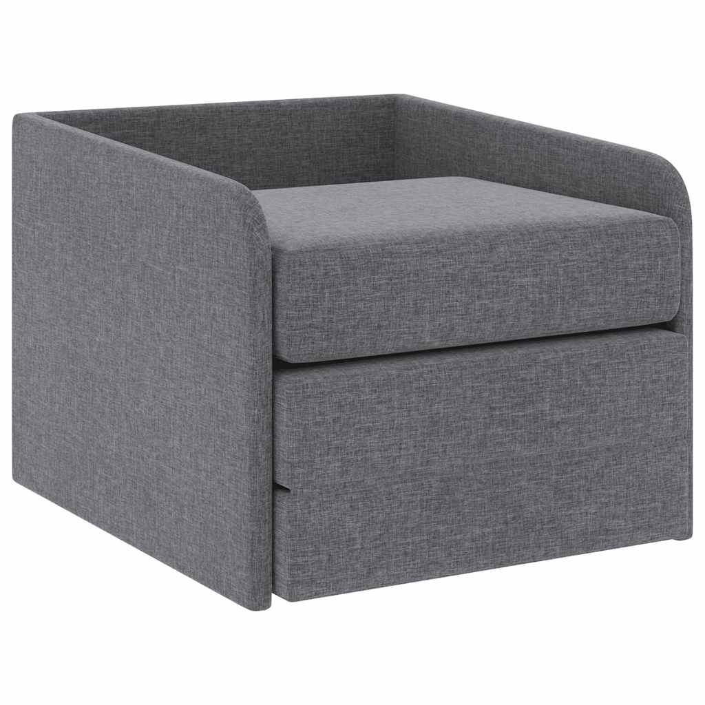 Armchair-bed, fabric, light grey, fabric