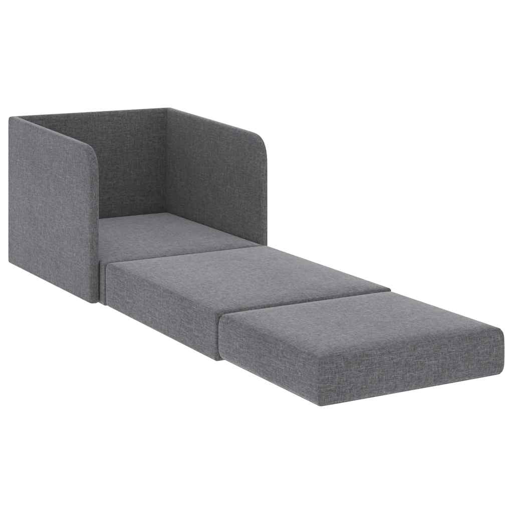 Armchair-bed, fabric, light grey, fabric