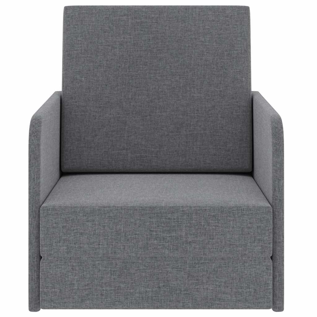 Armchair-bed, fabric, light grey, fabric
