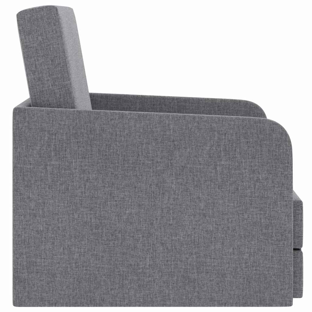 Armchair-bed, fabric, light grey, fabric