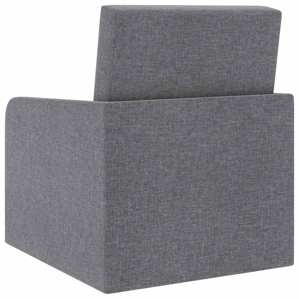 Armchair-bed, fabric, light grey, fabric
