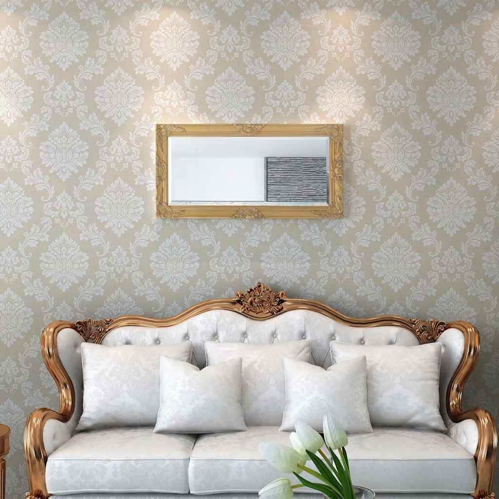 Sienas spogulis, baroka stils, 100x50 cm, zelta krāsā.