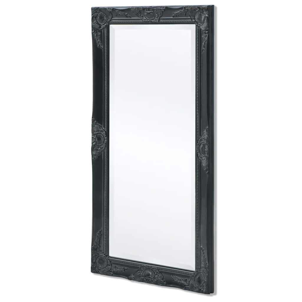 Sienas spogulis, baroka stils, 100x50 cm, melns