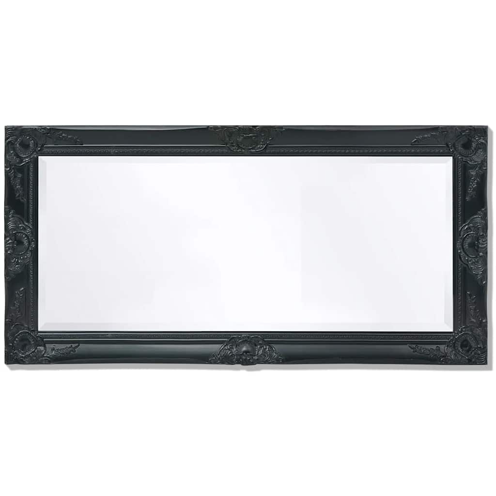 Sienas spogulis, baroka stils, 100x50 cm, melns
