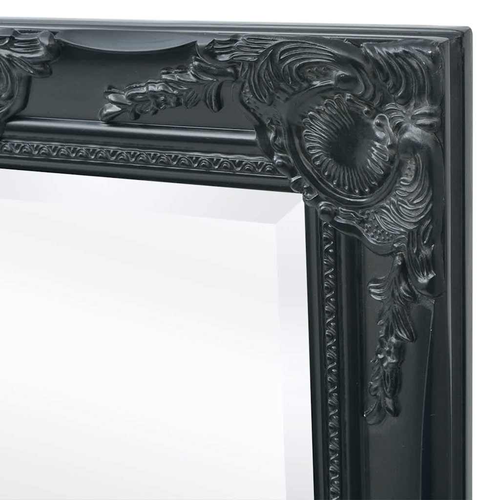Sienas spogulis, baroka stils, 100x50 cm, melns