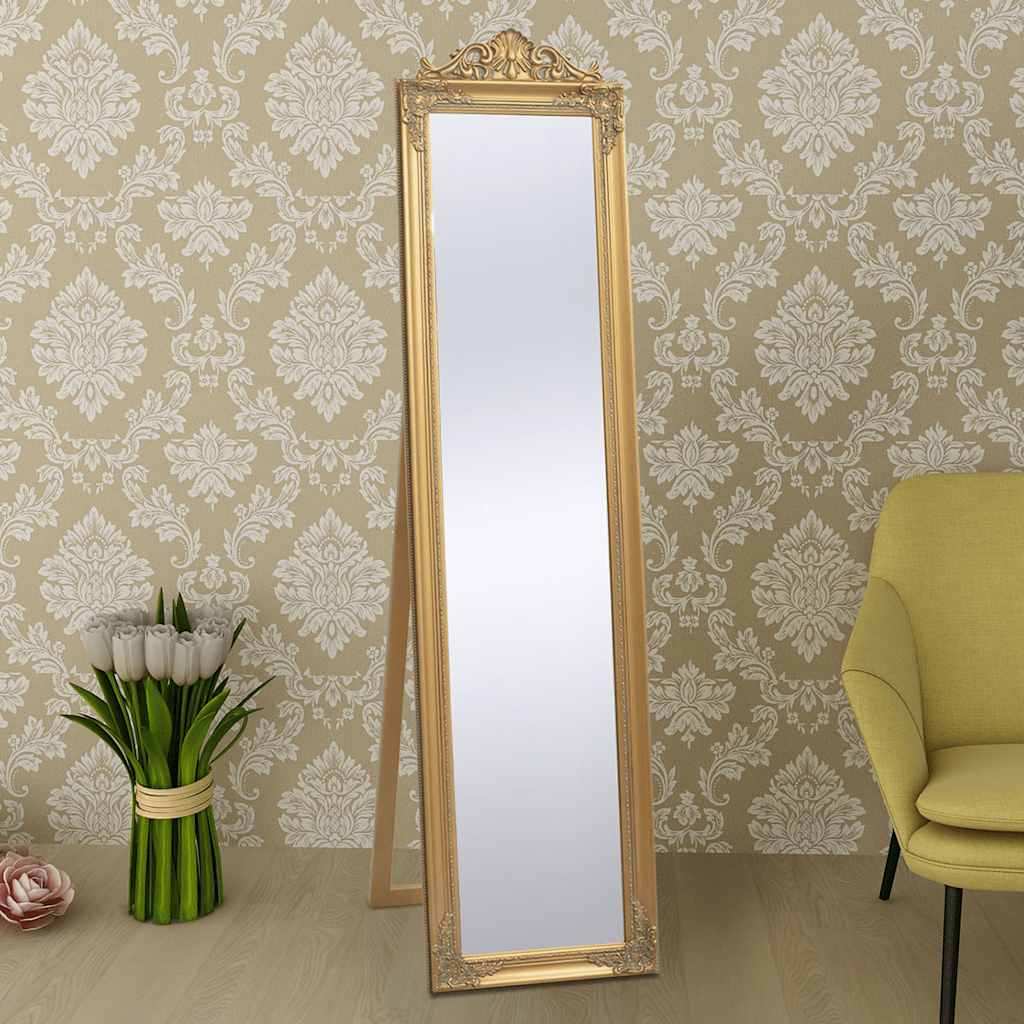 Grīdas spogulis, baroka st., 160x40 cm, zelta kr.